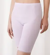 楽ソフト6040 5分丈ボトム, パープル, model image number 0