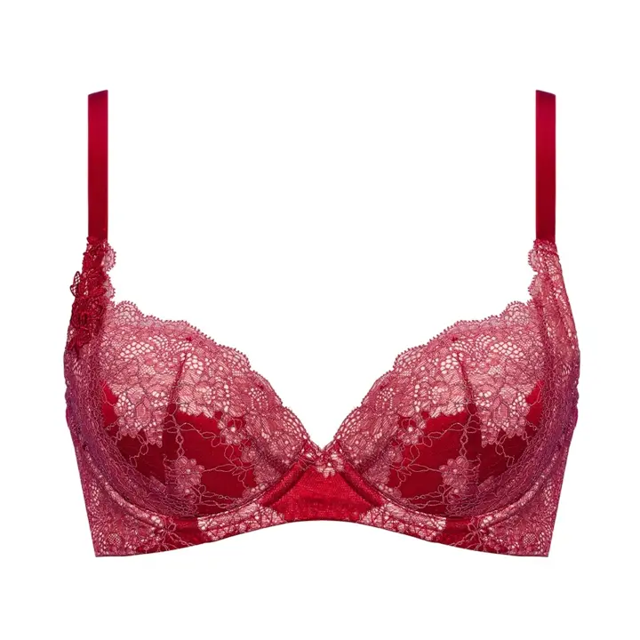 【SALE】天使のブラ スリムライン614 ブラジャー, レッド, product image number 0