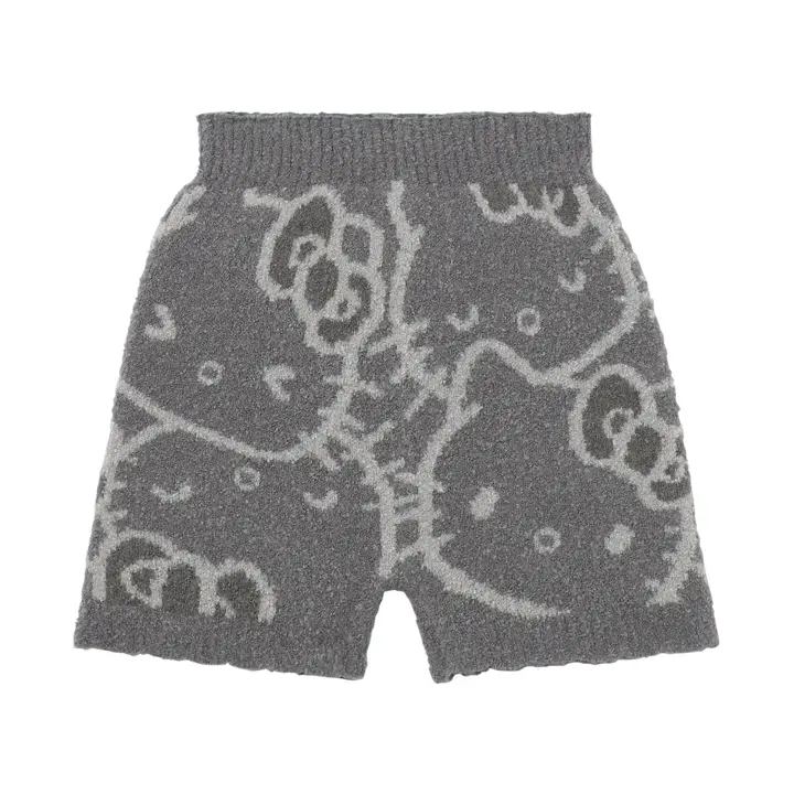【WEB/アウトレット限定】スロギーG063 ハローキティ 1分丈ニットパンツ, グレー, product image number 1