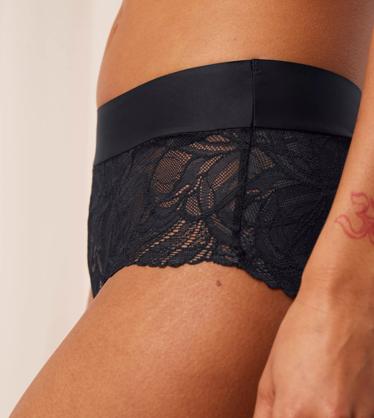 BODY MAKE-UP ILLUSION LACE in SCHWARZ