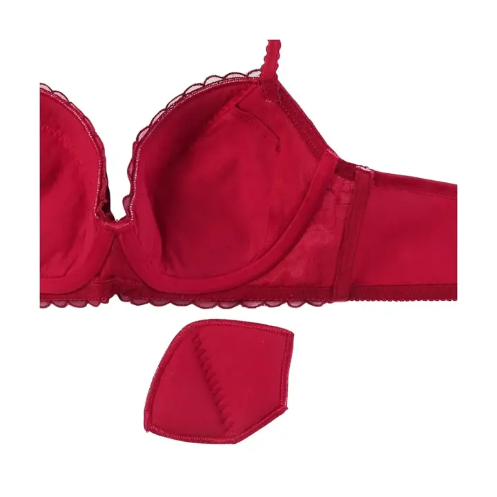 【WEB限定】トリンプ すっきりスムースブラ ブラ＆ショーツセット, レッド, product image number 2