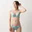 夢みるブラ DeepV ブラジャー マイブロッサムブーケ, ブルー, model image number 4