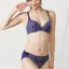 【SALE】天使のブラ スリムライン614 ブラジャー, ブルー, model image number 1