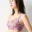 レーシープリントナイトブラ ハーフトップ フローラルトワルドジュイ, ピンク, model image number 0