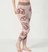 【WEB/アウトレット限定】スロギーG063 ハローキティ 9分丈ニットパンツ, オレンジ, model