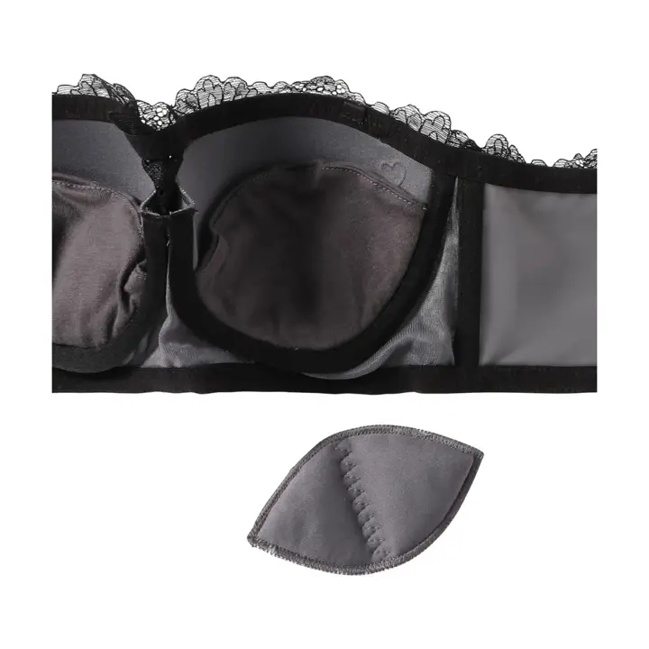 【SALE】アモスタイルバンドゥ ブラジャー(ストラップ取り外し可) スタイリングコレクション, ブラック, product image number 3