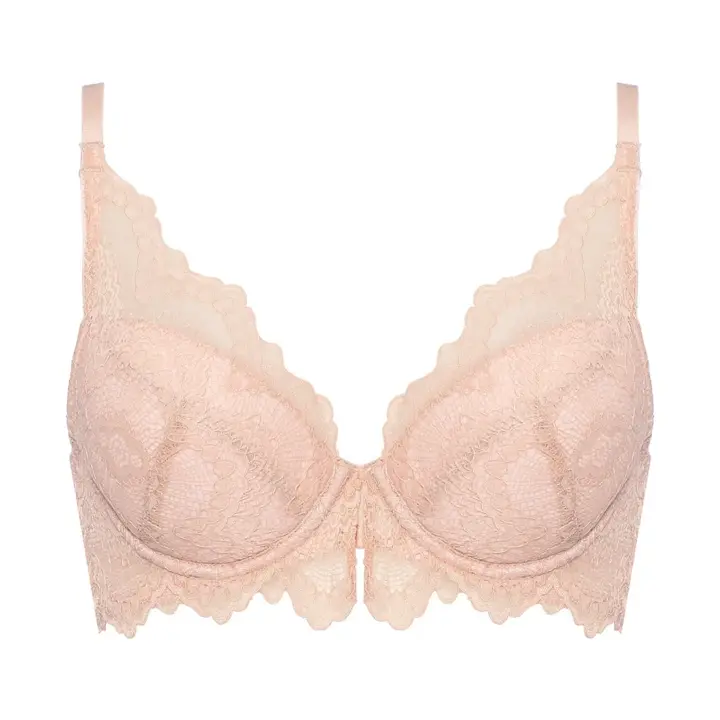 Daily AMOSTYLE 3/4カップブラ ブラ＆ショーツセット ウェーブラティス, ピンク, product image number 0