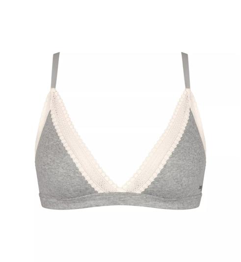Triumph SLOGGI GO RIBBED BRALETTE - Medium grey melange - Bralette