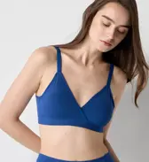 スロギー フリー オールラウンド ハーフトップブラ, ブルー, model image number 0