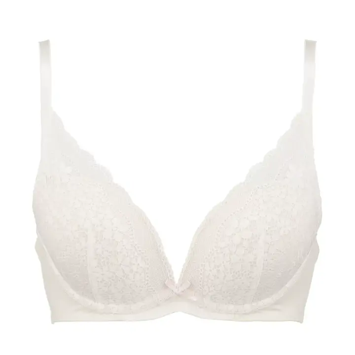 夢みるブラ(R)DeepV ブラ＆ショーツセット デイジーレース【一部カラーSALE】, ホワイト, product image number 0