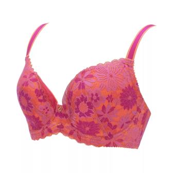 【SALE】チャーミングラマー(R)(ラージ) ブラジャー(パッドなし) レトロポップ, オレンジ, product image number 2