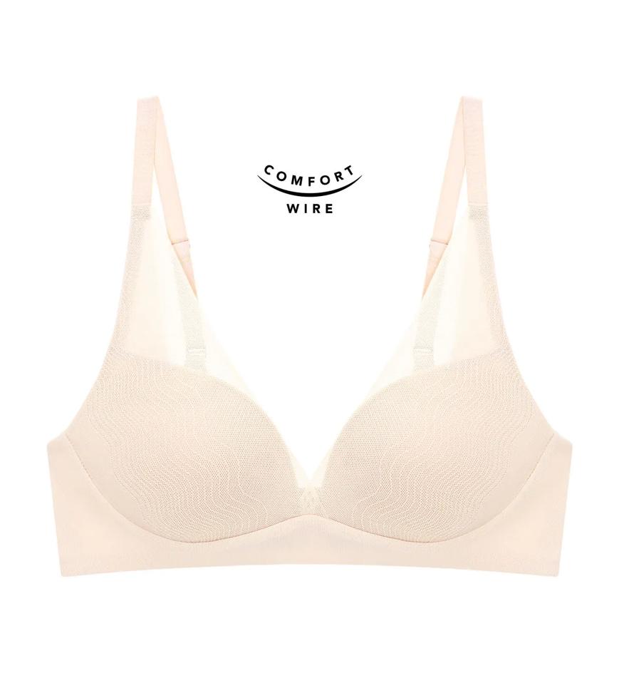 Smooth Sensation Magic Push Up Deep V Bra in Fresh Powder