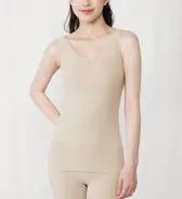 【SALE】あったか肌側綿100インナー5380 袖なしトップ, ベージュ, model image number 0