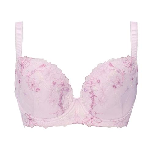 チャーミングラマー(R)（ラージ） ブラ＆ショーツセット ラインアートステッチ【一部カラーSALE】, パープル, product image number 0