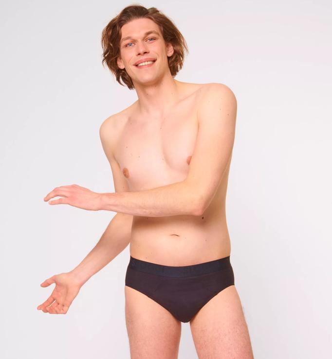 Evolve Men's Cotton Stretch No Show Brief Underwear Multipack, Lapis