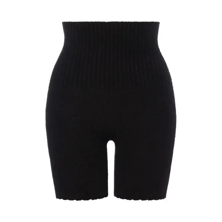 スロギー ホイップタッチ 2分丈ニットパンツ【一部カラーSALE】, ブラック, product image number 1