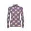 【SALE】あったかハイネックインナー5390 10分袖トップ(柄), ベージュ, product image number 0