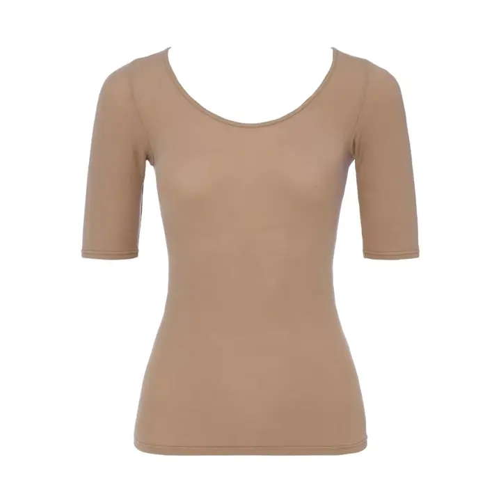 【SALE】あったか肌側綿100インナー5380 5分袖トップ, ベージュ, product image number 0