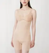 楽らく係610 1分丈ガードル, ベージュ, model image number 1