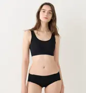 スロギー ゼロフィール ライト ハーフトップ【一部カラーSALE】, ブラック, model image number 1