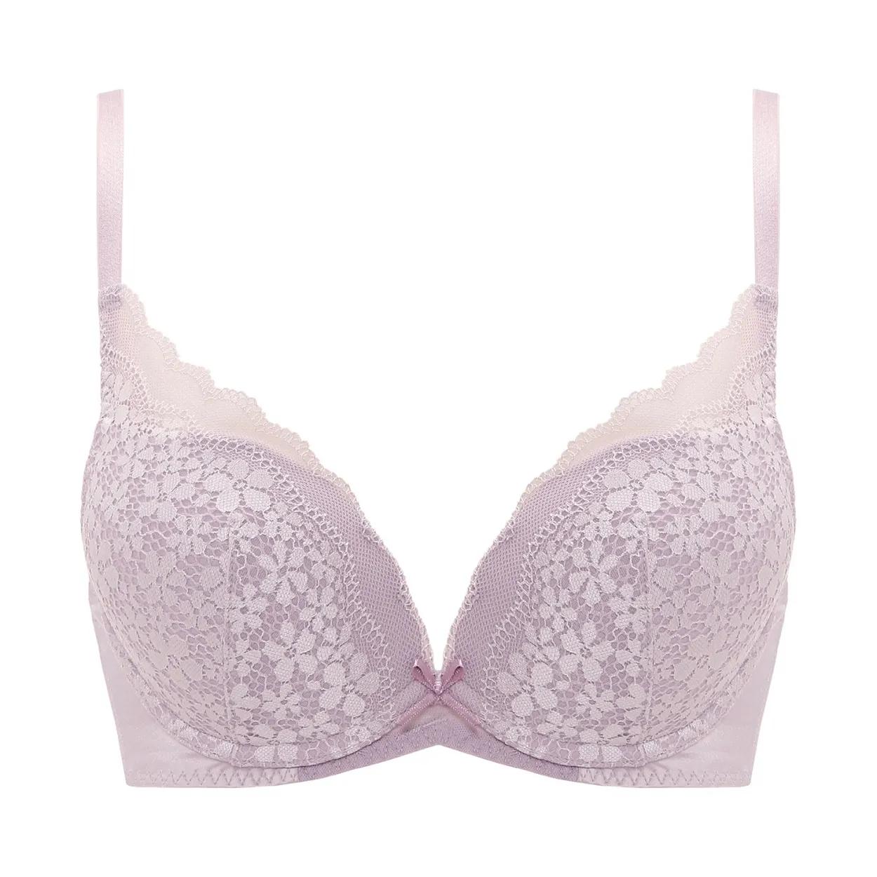 夢みるブラ(R)DeepV ブラ＆ショーツセット デイジーレース【一部カラーSALE】, パープル, product image number 0