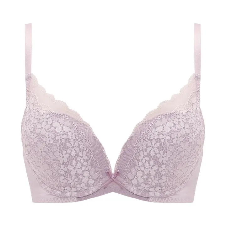 夢みるブラ(R)DeepV ブラ＆ショーツセット デイジーレース【一部カラーSALE】, パープル, product image number 0
