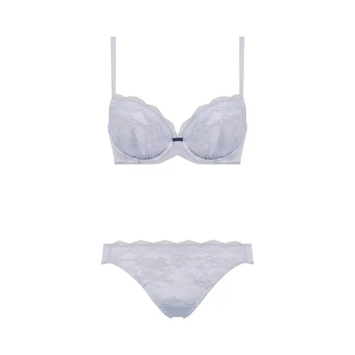 夢みるブラ(R) ライト ブラ＆ショーツセット デイジーシャワー【一部カラーSALE】, グレー, product image number 1