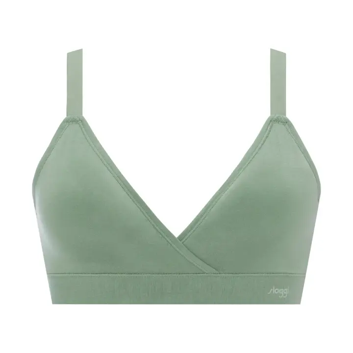 スロギー フリー オールラウンド ハーフトップブラ【一部カラーSALE】, グリーン, product image number 0