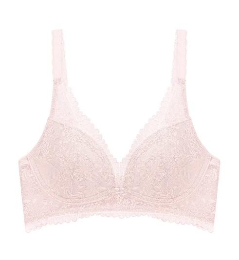 Triumph Tri-Air Lite Delight Non-Wired Push Up Deep V Bra - Brushed pink - Non-wired Bra