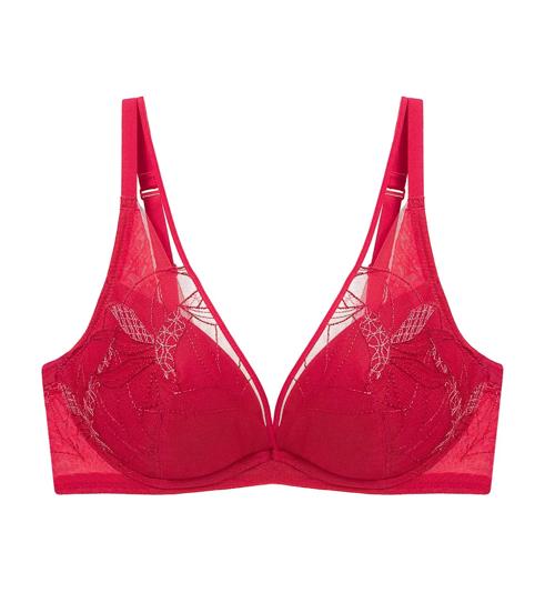 Triumph Áo Lót Aqua Paradise Không Gọng Mút Nâng Cổ Chữ V - Mars red - Không gọng