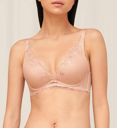 Triumph AQUA YIN YANG DEEP V WIRED PUSH-UP BRA - Soft mauve - Wired