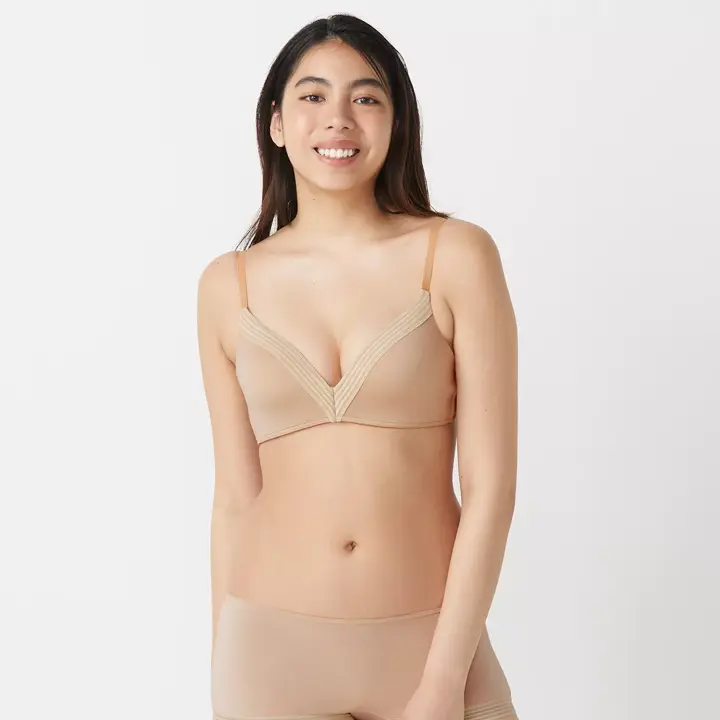 スロギー ワオ エンブレイス ノンワイヤーブラジャー HU【一部カラーSALE】, , model image number 7