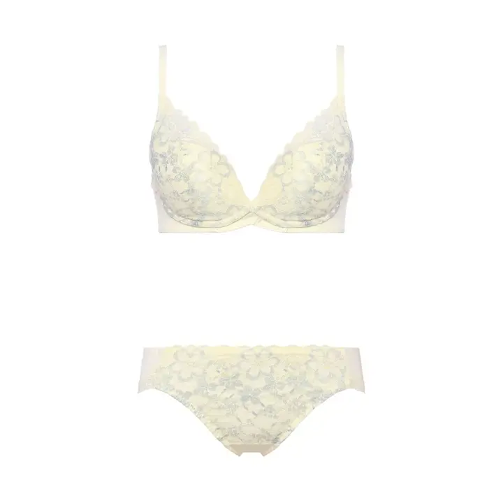夢みるブラ(R) ノンワイヤー ブラ＆ショーツセット ドリームデイリリー【一部カラーSALE】, イエロー, product image number 1