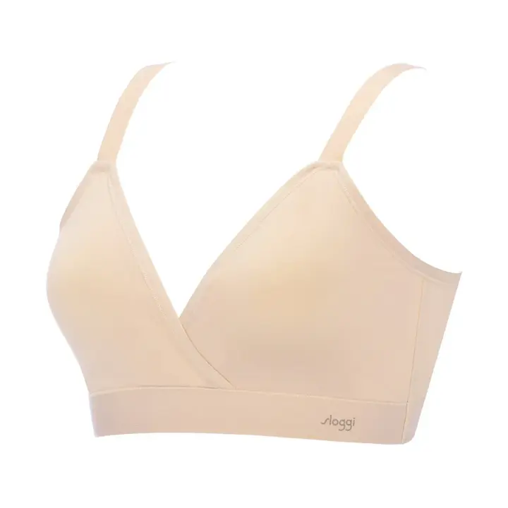 スロギー フリー オールラウンド ハーフトップブラ ラージ, ベージュ, product image number 2