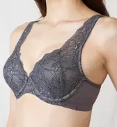 恋するブラ612 ブラジャー【一部カラーSALE】, グレー, model image number 4