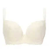 チャーミングラマー(R)（ラージ） ブラ＆ショーツセット ラインアートステッチ【一部カラーSALE】, ホワイト, product image number 0