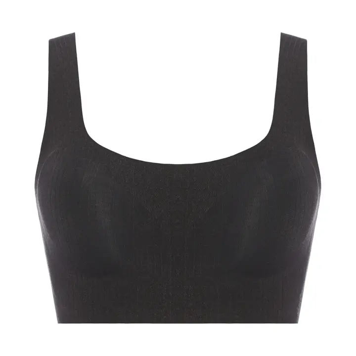 スロギー ゼロフィール オーガニックコットン ハーフトップ, ブラック, product image number 0