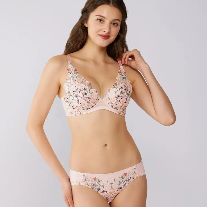 【SALE】天使のブラ スリムライン632 ブラジャー3, ピンク, model image number 1
