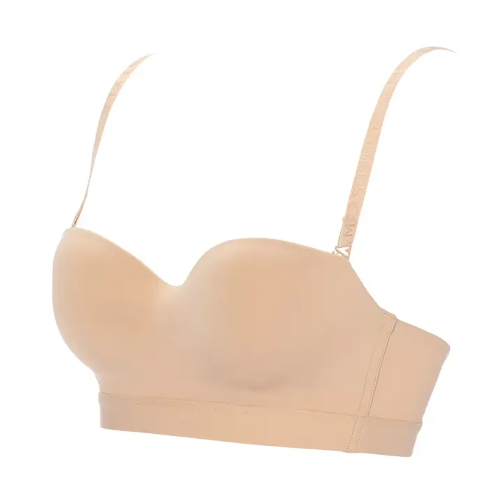 【SALE】ストラップレスハーフカップブラ(ストラップ取り外し可) シグネチャースムース, ベージュ, product image number 3