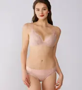 【SALE】トリンプ プレミアム ゴールドレーベル4000 ブラジャー(パッドなし), ピンク, model image number 1