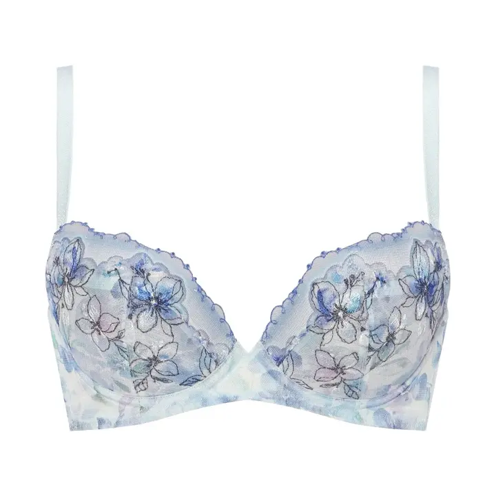 天使のブラ さら凛スリム654 ブラジャー, ブルー, product image number 0