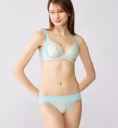 【SALE】癒しのブラ631 レギュラーショーツ, ブルー, model image number 1
