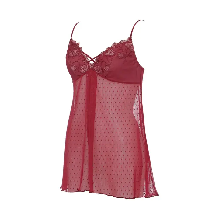 ロングキャミソール プレイフルローズ, レッド, product image number 2