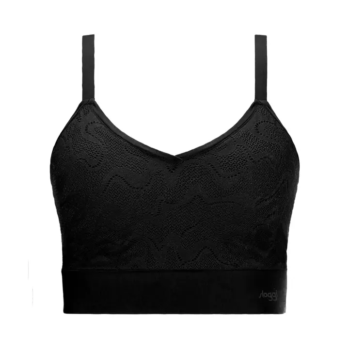 スロギー ゴー オールラウンド レース カップ付きハーフトップ ラージ, ブラック, product image number 0