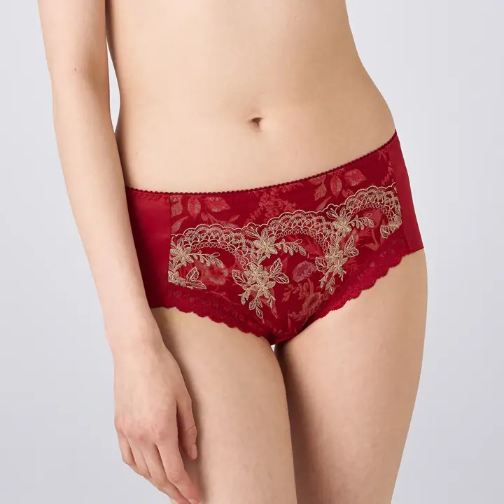 天使のブラ スリムライン644 ボーイズレングス, レッド, model image number 0