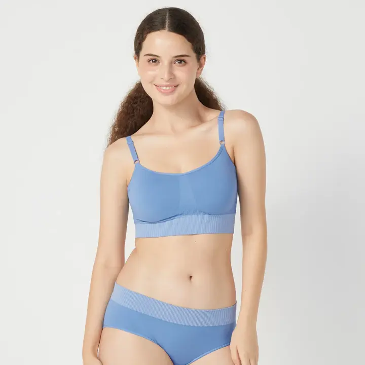 スロギー エバーインフューズド リラックス(カモミール加工) ナイトブラ, ブルー, model image number 1