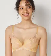 Daily AMOSTYLE 寄せブラ プチプラ ブラ＆ショーツセット クラシックフラワー, , model image number 3