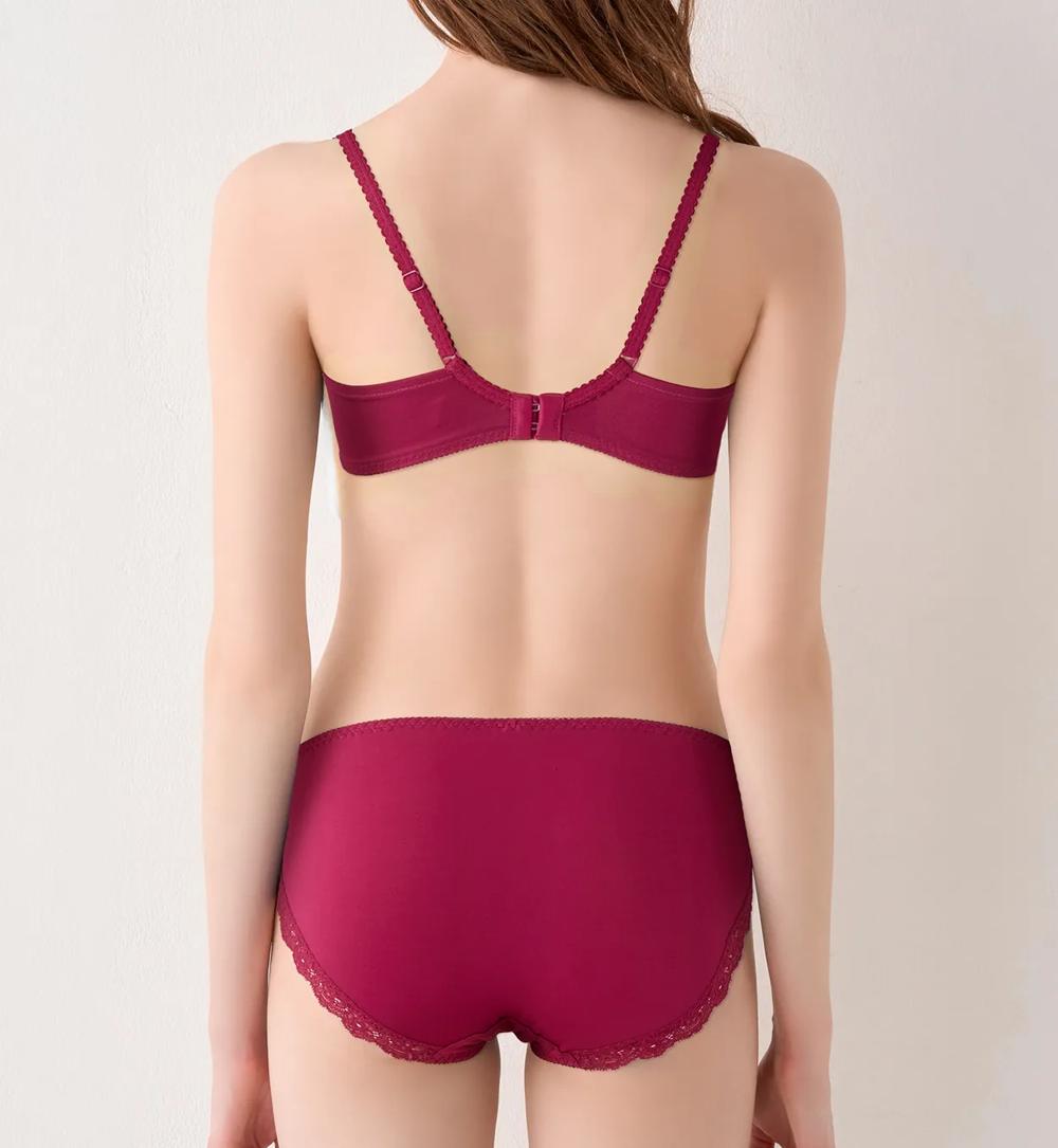美胸フィットブラ アザレア ブラジャー, レッド, model image number 4