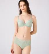 トリンプ プレミアム ゴールドレーベル4006 ブラジャー【一部カラーSALE】, グリーン, model image number 1