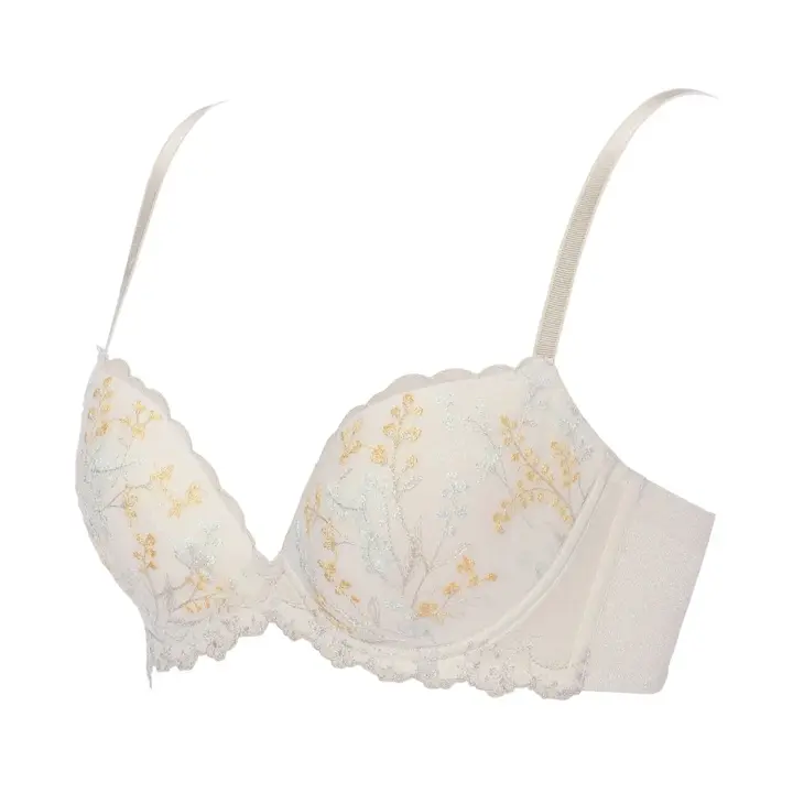 【SALE】チャーミングラマー スリムライン ブラジャー フローラルハグ, ホワイト, product image number 2